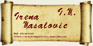 Irena Masalović vizit kartica